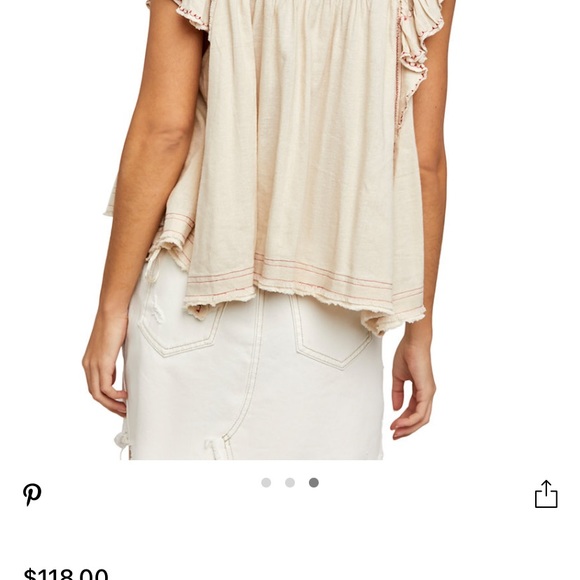 Free People crop top with embroidery detail - Picture 3 of 8